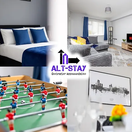 Alt-stay Leeds, M621 Junction 1 - Free Parking & Fast Wi-fi - Fussball Table - Master En-suite - Idea For Contractors & Long *